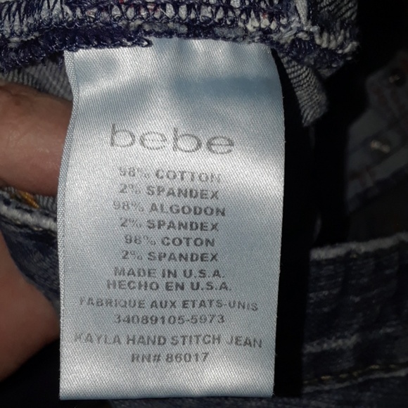 bebe denim Kayla Hand Stitch Distressed Jeans - Picture 8 of 8